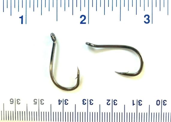 100 or 1000 2X Strength Black Chrome Octopus Fishing Hooks All