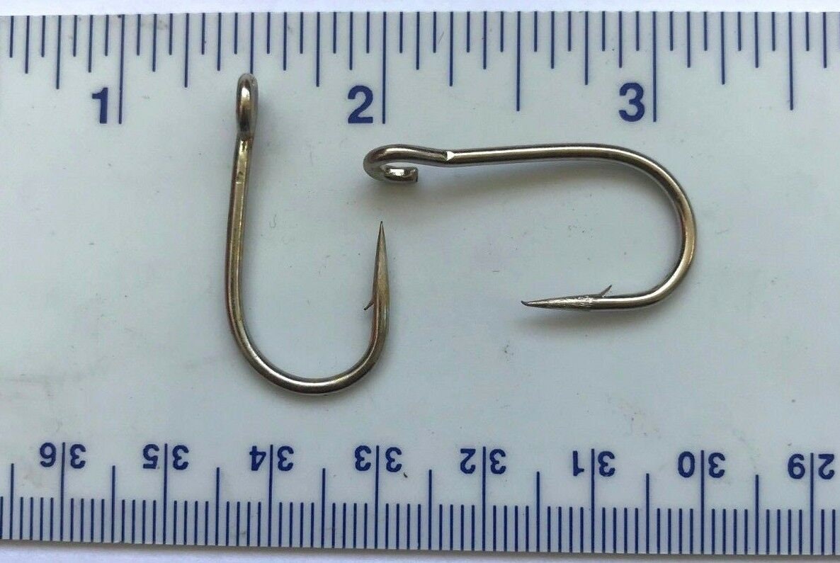 1000 Hameçons De Pêche 6X GT 9171 - Taille 2/0, Nickelés, Yeux Ouverts