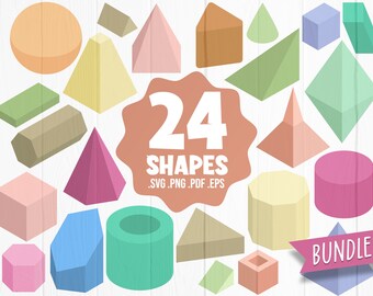 Download 3d Shape Clipart Etsy