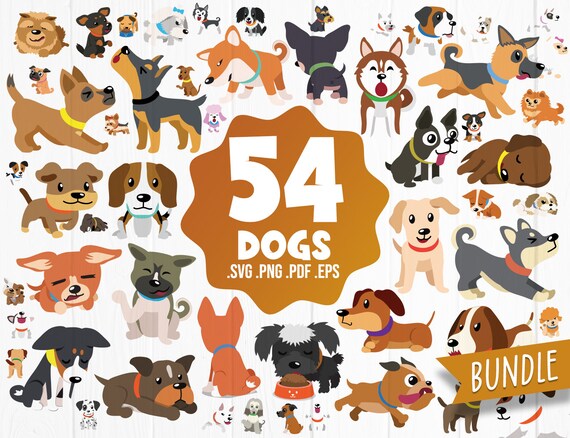 Download 54 Dogs Clipart Svg Collections Dogs Bundle Svg Dog Lover Etsy