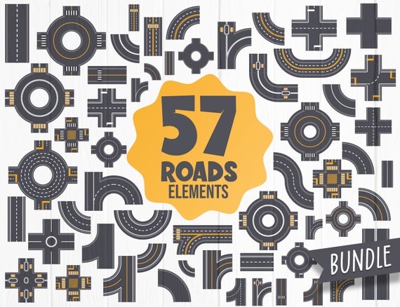 Download 57 Roads Clipart Constructor Collection Road Svg Sublimation Etsy