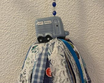 Adorno artesanal para remolque de caballos, borla de cerámica con efecto de movimiento, borla con efecto de movimiento reutilizada, adorno de tela original