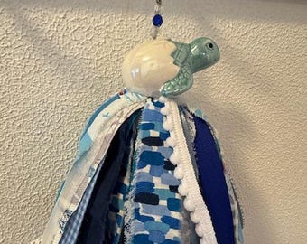 Adorno de borla de tortuga hecho a mano, salero de cerámica, decoración caprichosa