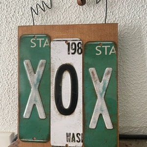 Handmade, License Plate Letter Art, License Plate Sign, License Plate