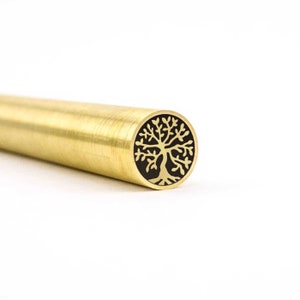 Mosaic Knife Pin - TREE OF LIFE - 1/4in - 5/16in - 3/8in - Brass - Stainless Steel - Carbon Fiber - Epoxy - Knife Blank and Supplies