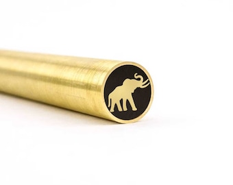 Mosaic Knife Pin - MAMMOTH - 5/16in - 3/8in - Brass - Stainless Steel - Carbon Fiber - Epoxy - Knife Blank and Supplies