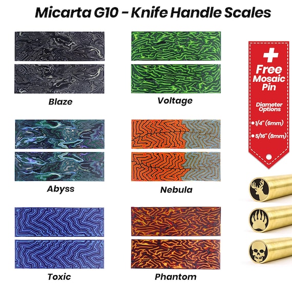 Micarta -  Handmade Knife Parts, Knife Handle Scales, DIY Knife Making Supplies, Knife Handle Material for Makers