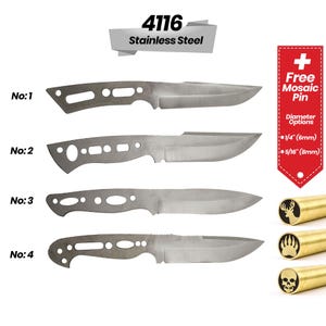 Premium 4116 Stainless Blade Blank | Ideal for Hunting, Outdoor & Survival Knife Making (Collection - 3)