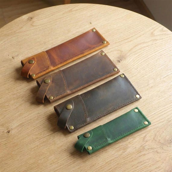 Handcrafted Custom Leather Sheath – Personalized Name Stamping, Tool Holder - 2
