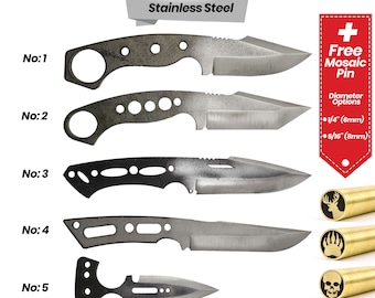 Premium SLEIPNER roestvrijstalen mes, blank | Ideaal voor het maken van jachtmessen, outdoor- en survivalmessen (collectie: 3)