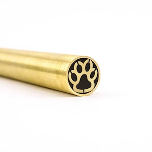 Mosaic Knife Pin - PUPPY TRACKS - 3/16in - 1/4in - 5/16in - 3/8in - Brass - Stainless Steel - Carbon Fiber - Epoxy - Knife Blank Supplies