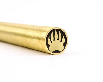 Mosaic Knife Pin - BEAR CLAW - 3/16in - 1/4in - 5/16in - 3/8in - Brass - Stainless Steel - Carbon Fiber - Epoxy - Knife Blank and Supplies