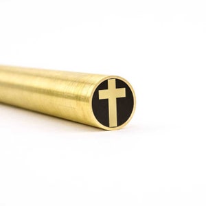 Mosaic Knife Pin - CROSS - 3/16in - 1/4in - 5/16in - 3/8in - Brass - Stainless Steel - Carbon Fiber - Epoxy - Knife Blank and Supplies