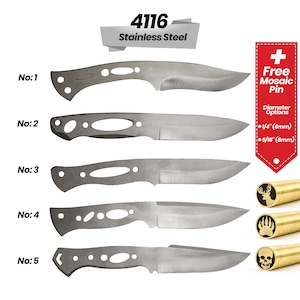 Premium 4116 Stainless Blade Blank | Ideal for Hunting, Outdoor & Survival Knife Making (Collection - 1)