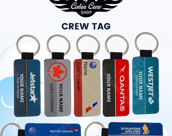 Personalized Airline Name Tag: Cabin Crew Luggage Accessory - Etsy