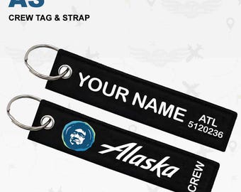 Alaska Airlines Cabin Crew Tag & Strap