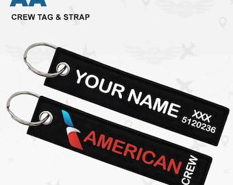 American Airlines Cabin Crew Tag & Strap