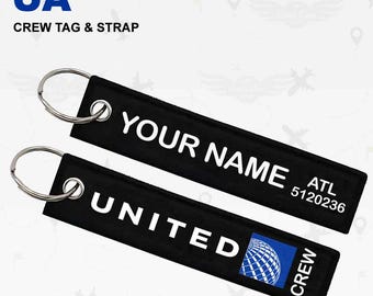 United Airlines Cabin Crew Tag & Strap