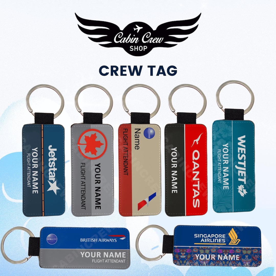 Personalized Airline Name Tag: Cabin Crew Luggage Accessory - Etsy