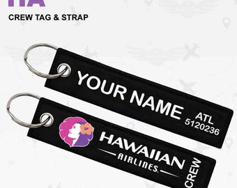 Hawaiian Airlines Cabin Crew Tag & Strap
