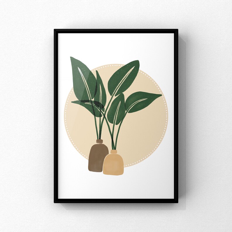 Printable Plant Wall Art Digital Print Printable Home Decor Etsy