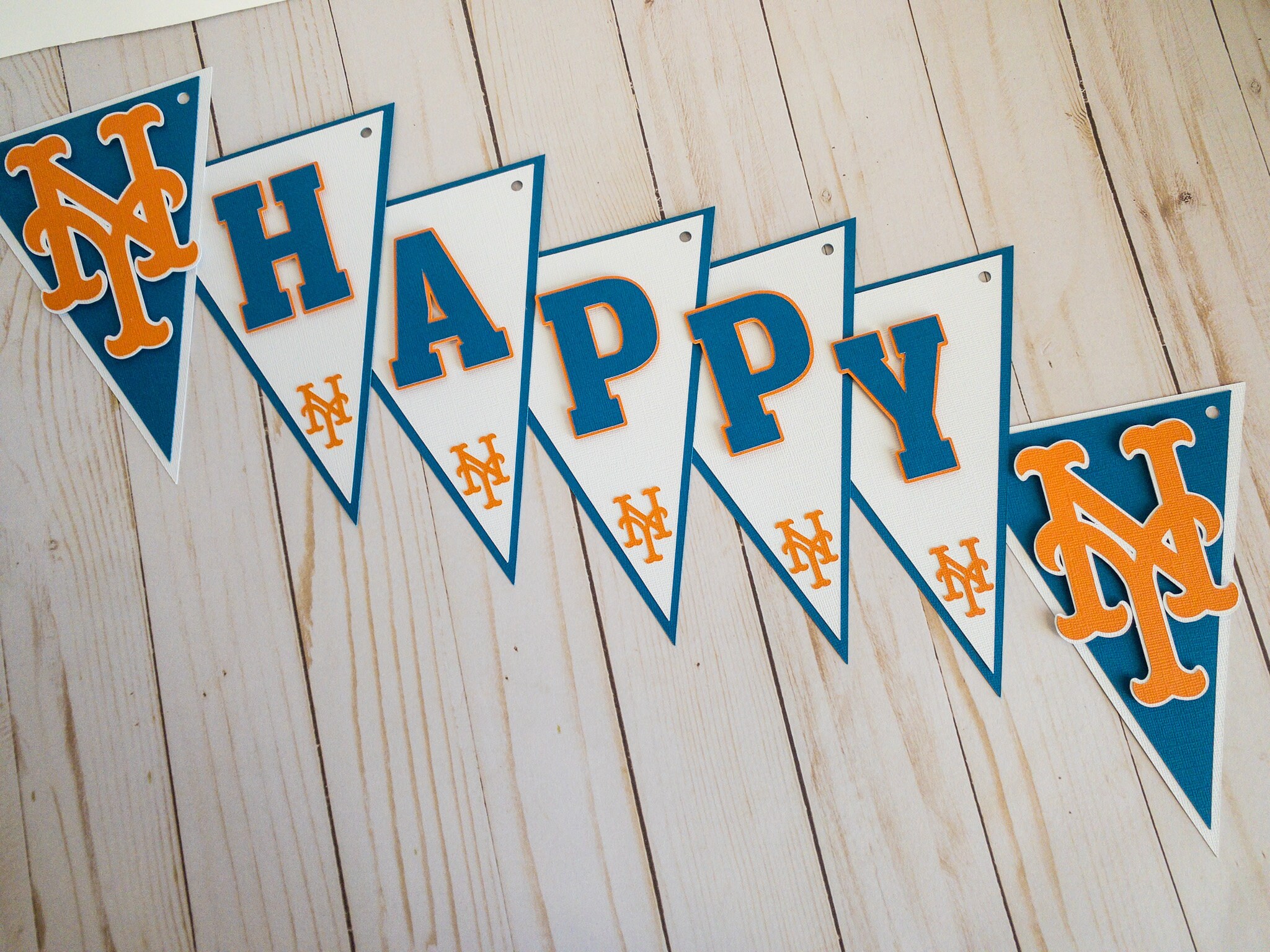 NY Mets Baseball 3D Birthday Banner Birthday decoration | Etsy