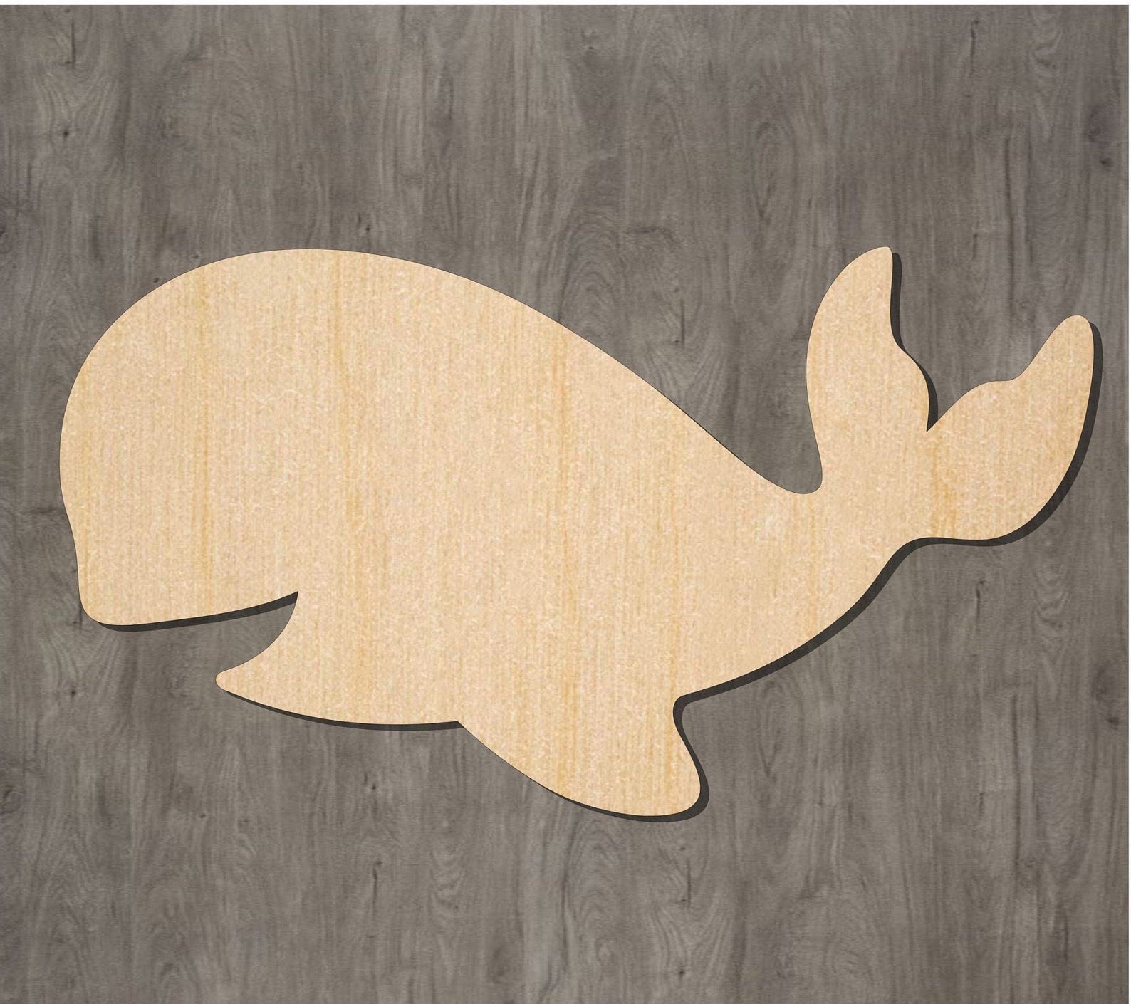 Whale Cutout Unfinished Wood Shape Whale animal Ocean Laser | Etsy