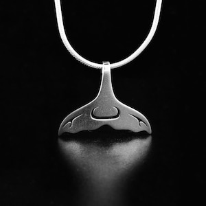 Canadian First Nations, Sterling Silver Mini Whale Tail Pendant, Indigenous Native Jewellery, Tahltan Nation