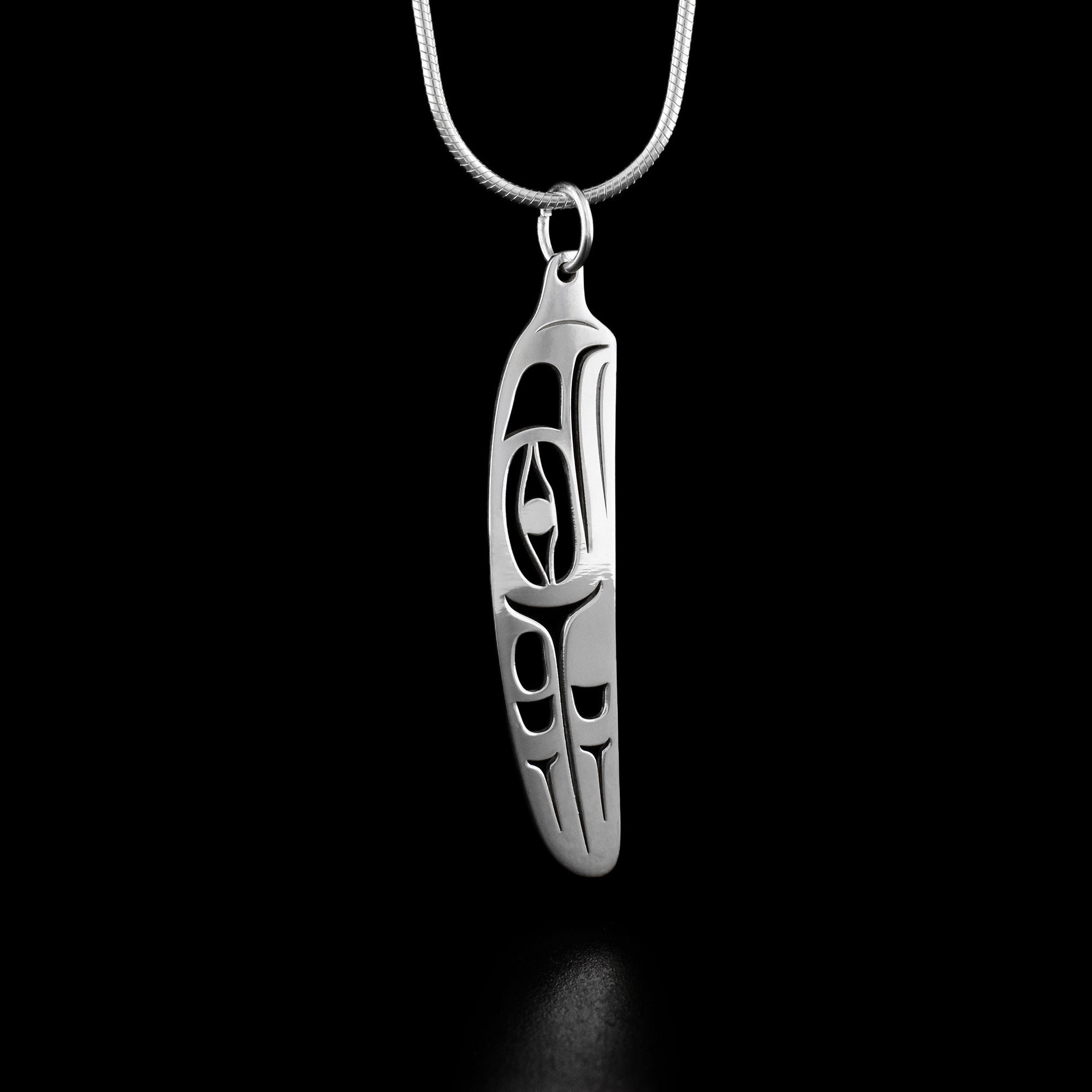 Canadian First Nations, Sterling Silver Mini Eagle Feather Pendant, Indigenous Native Jewellery, Tahltan Nation