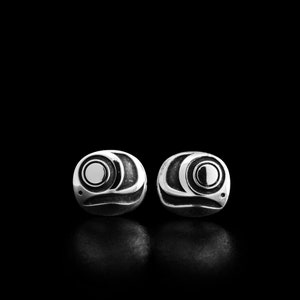 Canadian First Nations, Sterling Silver Salmon Egg Stud Earrings, Indigenous Native Jewellery, Tahltan Nation