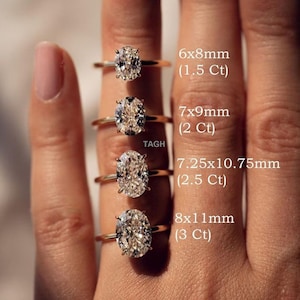 Vintage Hidden Halo 3 CT Oval Cut Moissanite Engagement Ring Diamond Wedding Ring Colorless Moissanite Ring Anniversary Ring for Gift