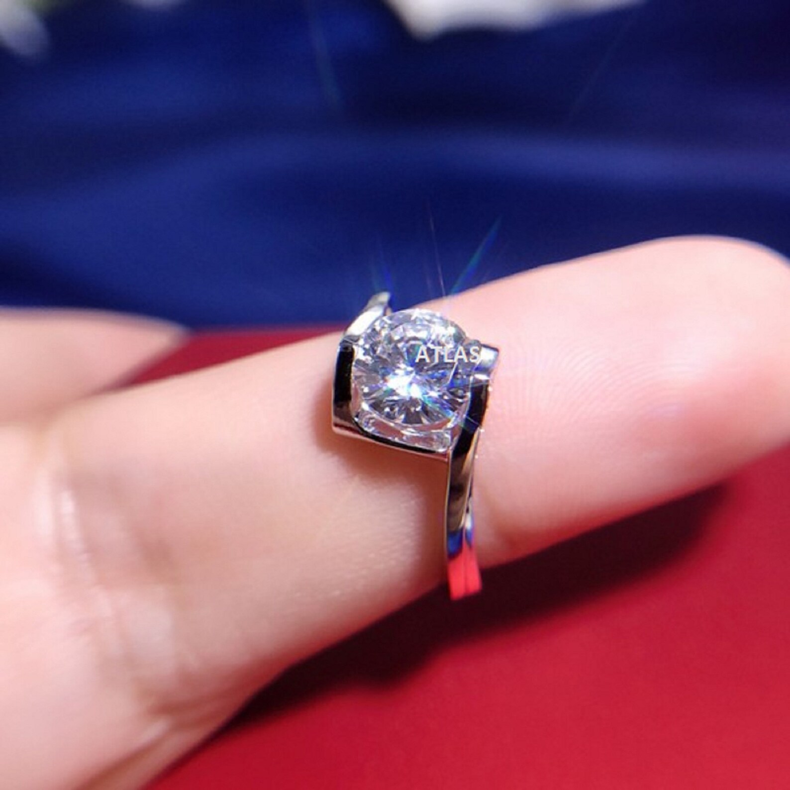 Moissanite Solitaire Ring Round 6.5mm Moissanite Solitaire Etsy