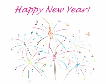 Happy New Year Greetings Card
