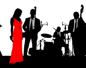 Banda de Jazz - Cartão de Saudações