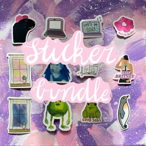 Sticker Bundle - 5 Vinyl Stickers - Pick Your Own Sticker Pack - Laptop Sticker - Waterbottle Sticker - Cute Y2K Vibes -