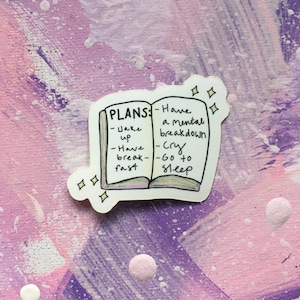 Planificador - Pegatina de vinilo - plannergirl - impermeable - botella de agua - computadora portátil - papelería - planificación, organización de la productividad - pegatina pequeña