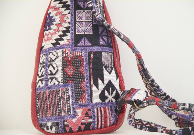 Hippie Backpack Ethnic Backpack Boho Backpack Turkish Anatolian Red Vintage Kilim Rug Shoulder Backpack for Woman Authentic Backpack