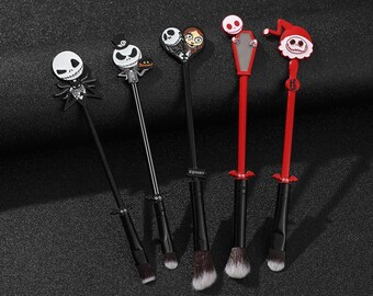 loungefly the nightmare before christmas deadly nightshade makeup brush set & holder