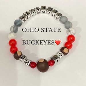 Ohio State Forever Buckeye Bracelet Ohio State Charm Bracelet Ohio