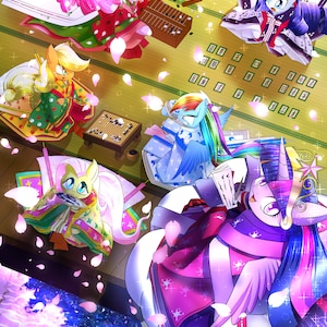Jyuuni-Hitoe(Kimono) MANE6 - Ansichtkaart