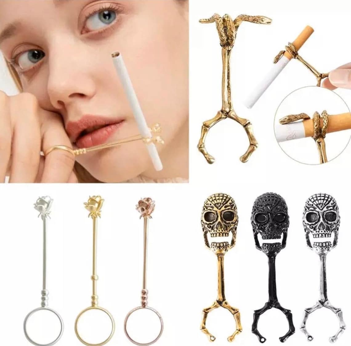 Cigarette Holder Ring Etsy