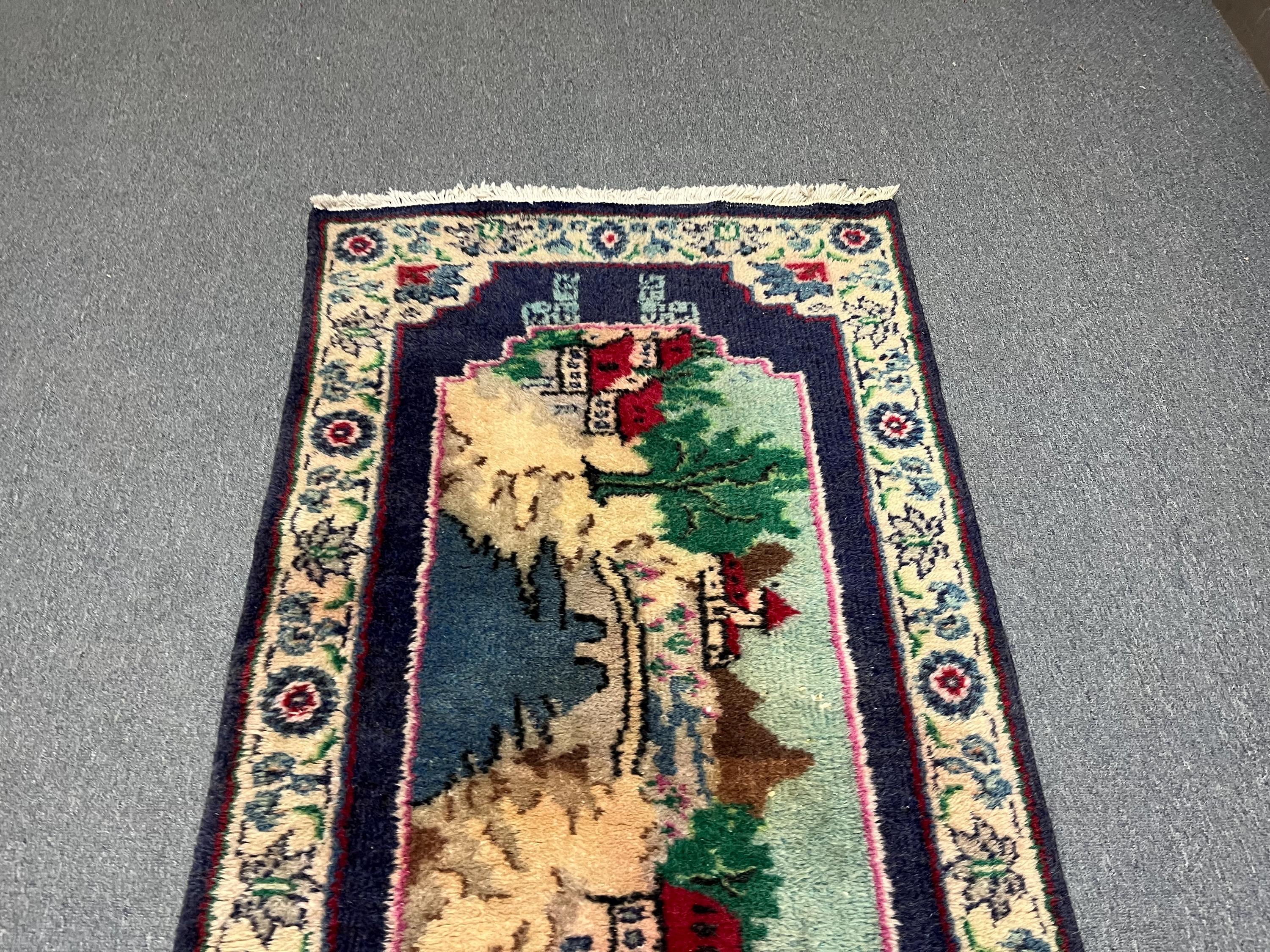 Navy Turkish Oushak Rug: Soft Wool Vintage Carpet (2'7x4'6) - Etsy