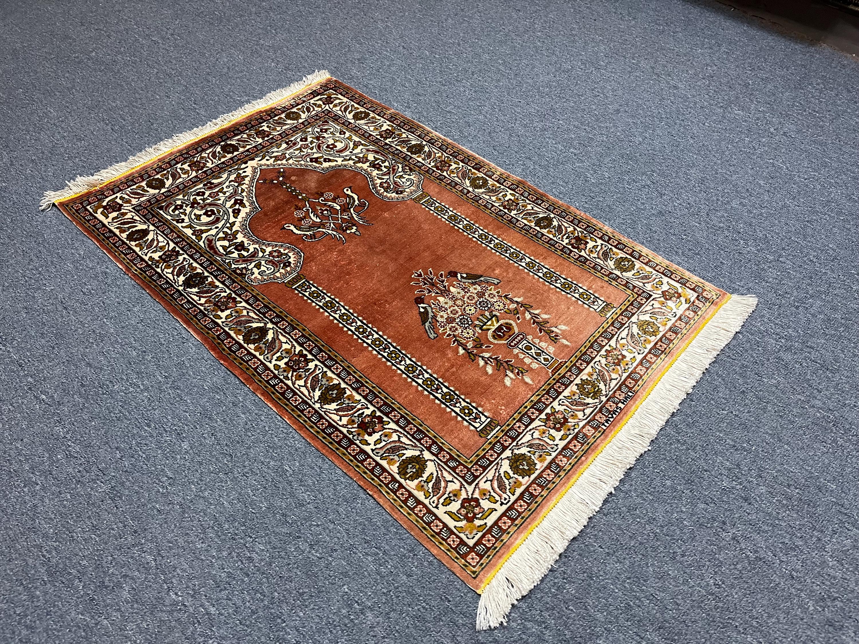 Hereke silk rug - Etsy 日本