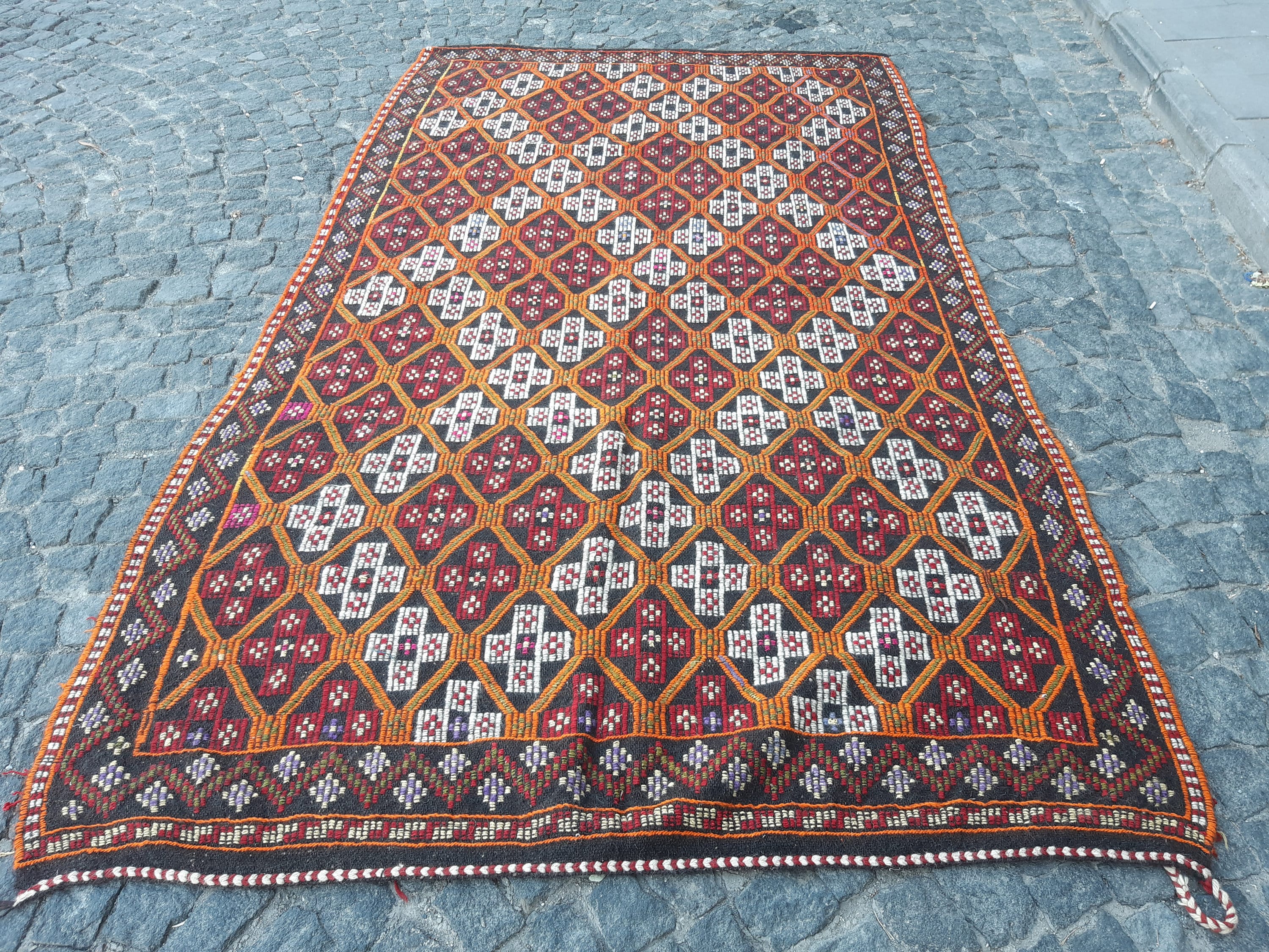 5'2x9'2 Cicim (ジジム) カーペット ラージ ヴィンテージ トルコ