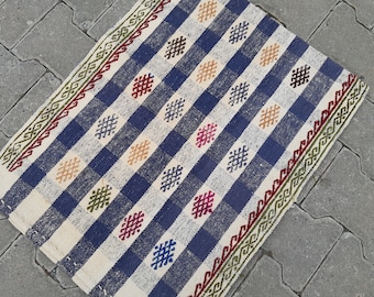 Elegance Vegetable Dye Kilim Rug, Navajo Kilim, Handicraft Kilim Rug, , 1.8x2.3 ft, Kelim Rug,  54x71 cm, KLM103