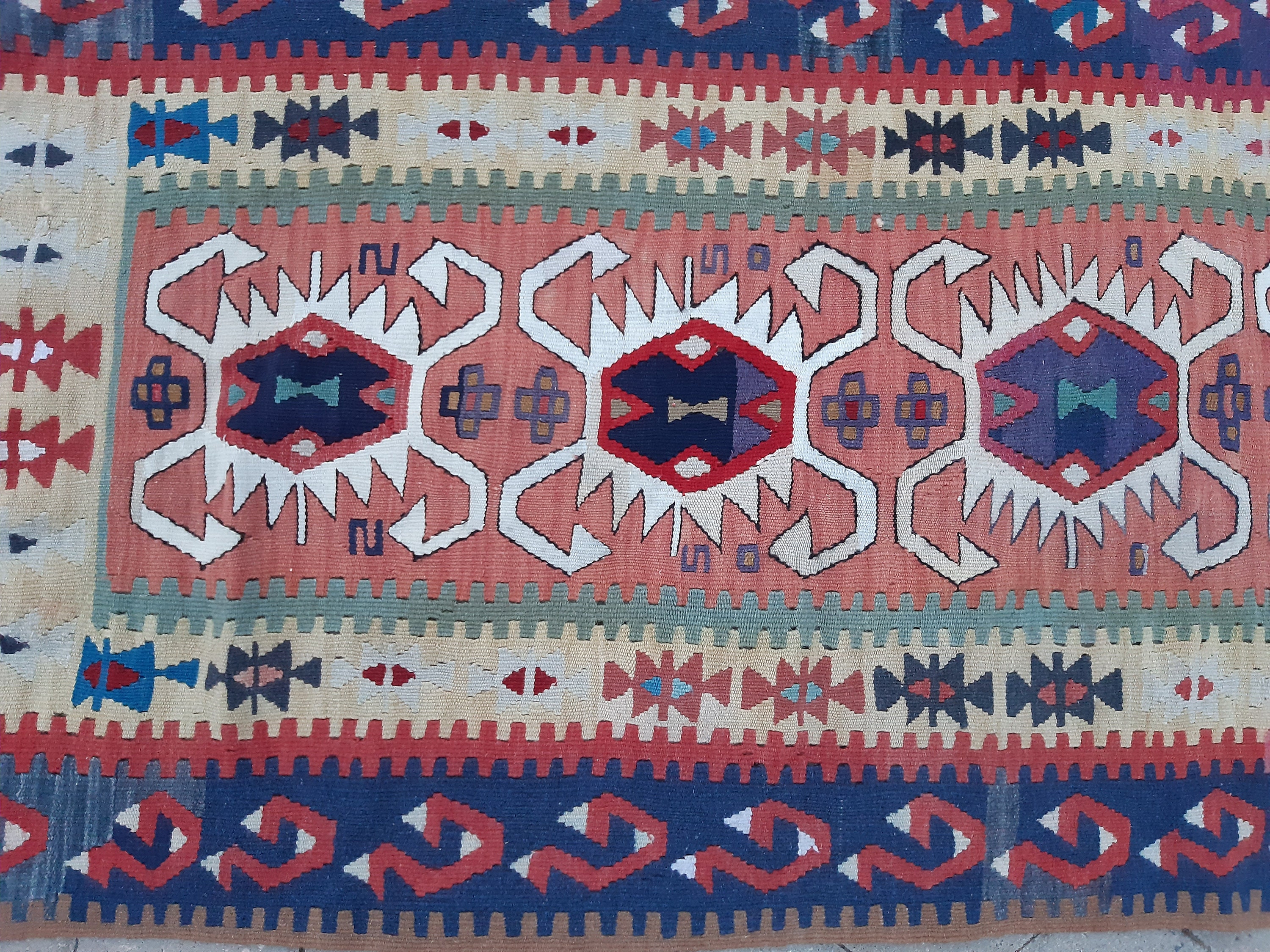 Turkish Tapestry Folk Art Kelim Turkish vintage kilim rug Etsy