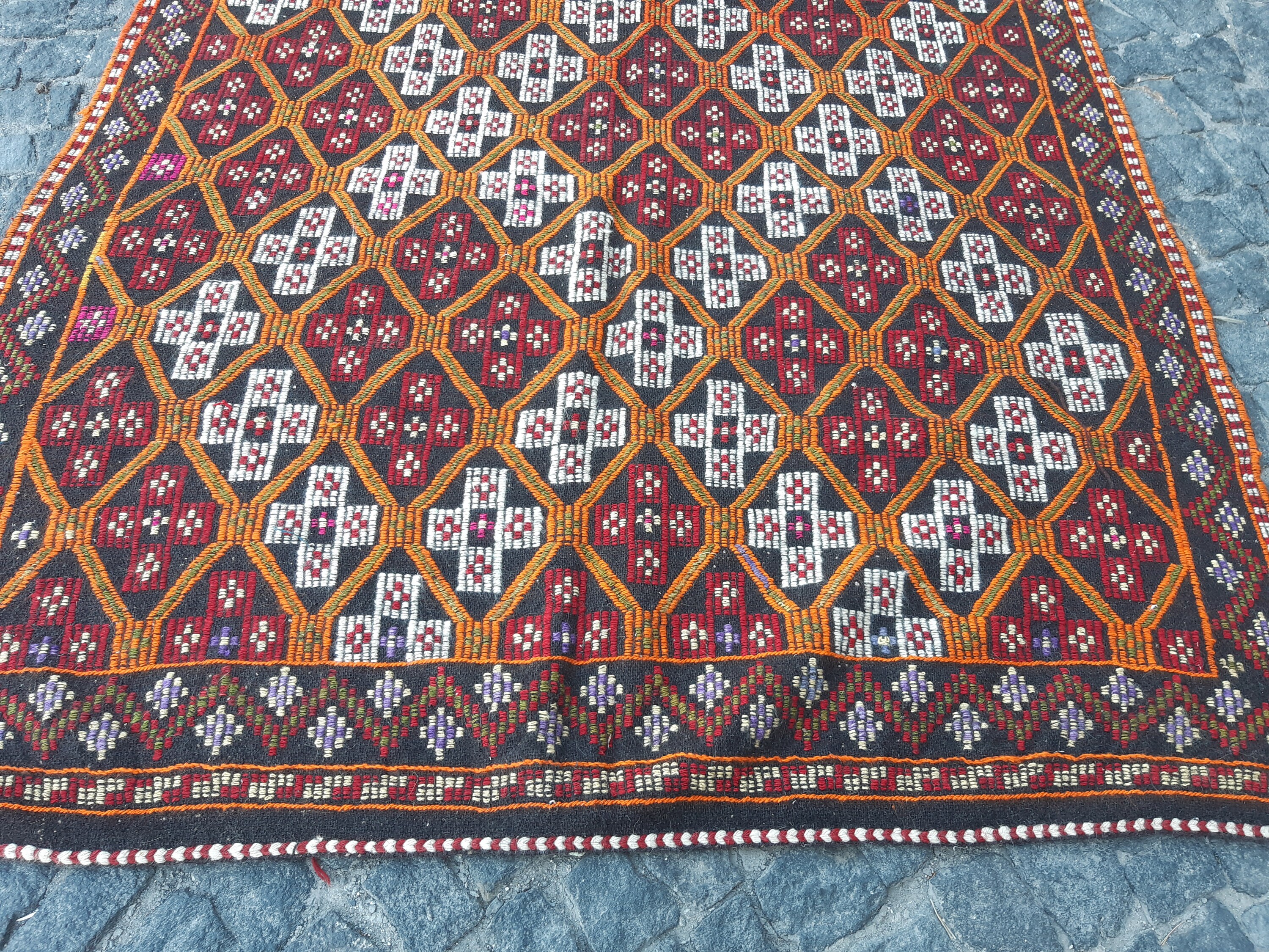 5'2x9'2 Cicim (ジジム) カーペット ラージ ヴィンテージ トルコ