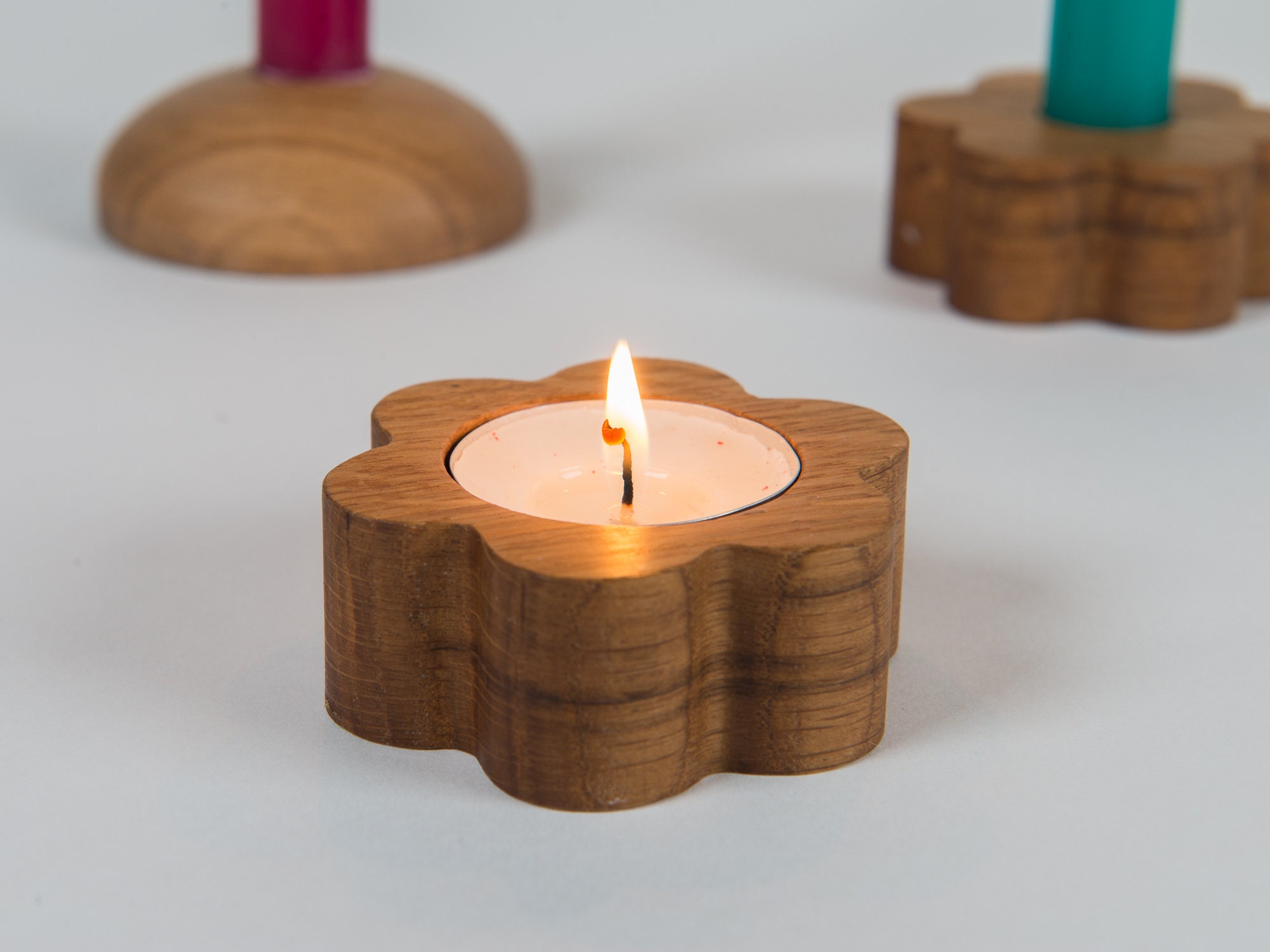 Bougeoir en Forme de Fleur