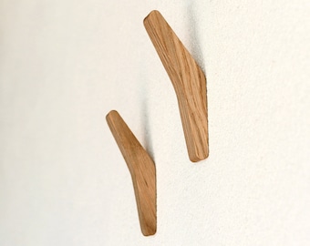 solid oak wall hook