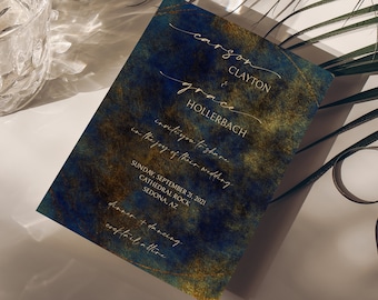 Grace - Wedding Collection: Save the Date, Invitation, RSVP, Menu, Table Number & Thank You Template Bundle